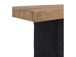 Consola madera de abeto y base de poli resina mgo
