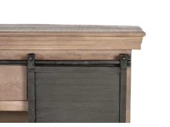 Consola madera de mango y patas de metal color natural