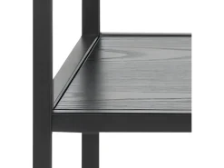 Consola mar 35x100cm 2 estantes color negro.