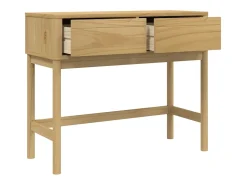 Consola marrón cera 89,5x36,5x73 cm pino macizo