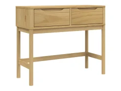 Consola marrón cera 89,5x36,5x73 cm pino macizo
