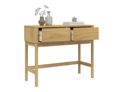 Consola marrón cera 89,5x36,5x73 cm pino macizo