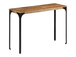 Consola marrón 110x35x76cm madera maciza de mango y hierro