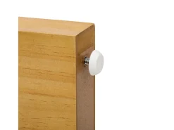 Consola mesa 120x35,5x76,5cm - con 2 cajones - Esquinas redondeadas - estantes abiertos - MDF - Natural