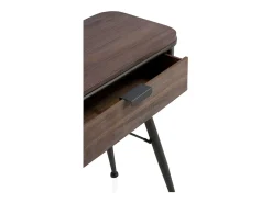Consola metálica con encimera y 2 cajones de madera