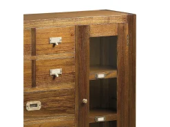 Consola Mindy madera maciza 7 cajones 2 puertas Orka 115 cm