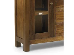 Consola Mindy madera maciza 7 cajones 2 puertas Orka 115 cm