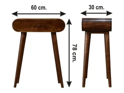 Consola Mini Round Chestnut