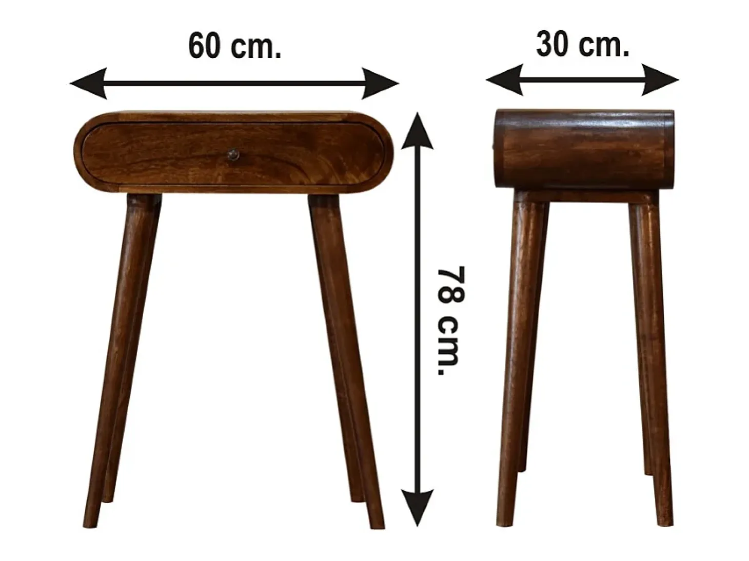 Consola Mini Round Chestnut