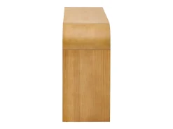 Consola moderna para recibidor - 120 x 35,5 x 76,5 cm - con 2 cajones + estante - MDF - natural