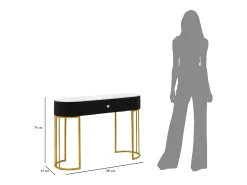 Consola Montpellier negra 100X43X74 cm