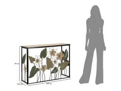Consola Natura 2, Multicolor, 108x36,8x80 cm, Kendra Home