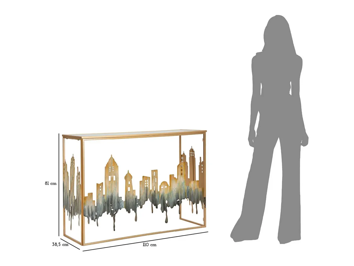 Consola Natura 1, Multicolor, 110x38,5x81 cm, Kendra Home