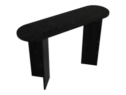 Consola ovalada de diseño - Color: Negro - TOPANIA