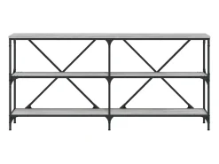 Consola Sonoma gris 160x30x75 cm madera contrachapada y hierro