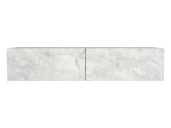 Consola suspendida con 2 puertas - Efecto mármol blanco - TENIDA