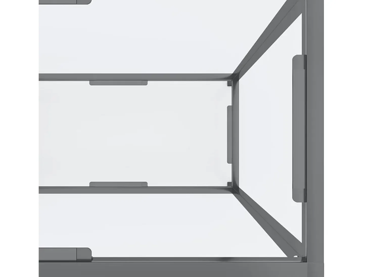 Consola transparente 160x35x75,5 cm Cristal templado
