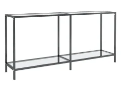 Consola transparente 160x35x75,5 cm Cristal templado