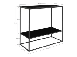 Consola Vita, Negro, 36x80x80 cm, Kendra Home