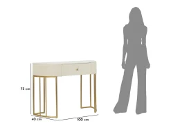 Consola VKH607, Blanco, 100x40x75 cm, Kendra Home