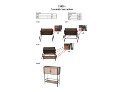 Consola VKH610, Marrón, 100x42x110 cm, Kendra Home