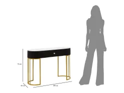 Consola VKH614, Negro, 100x43x74 cm, Kendra Home