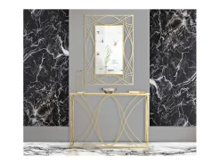 Consola VKH627, Oro, 120x40x80 cm, Kendra Home