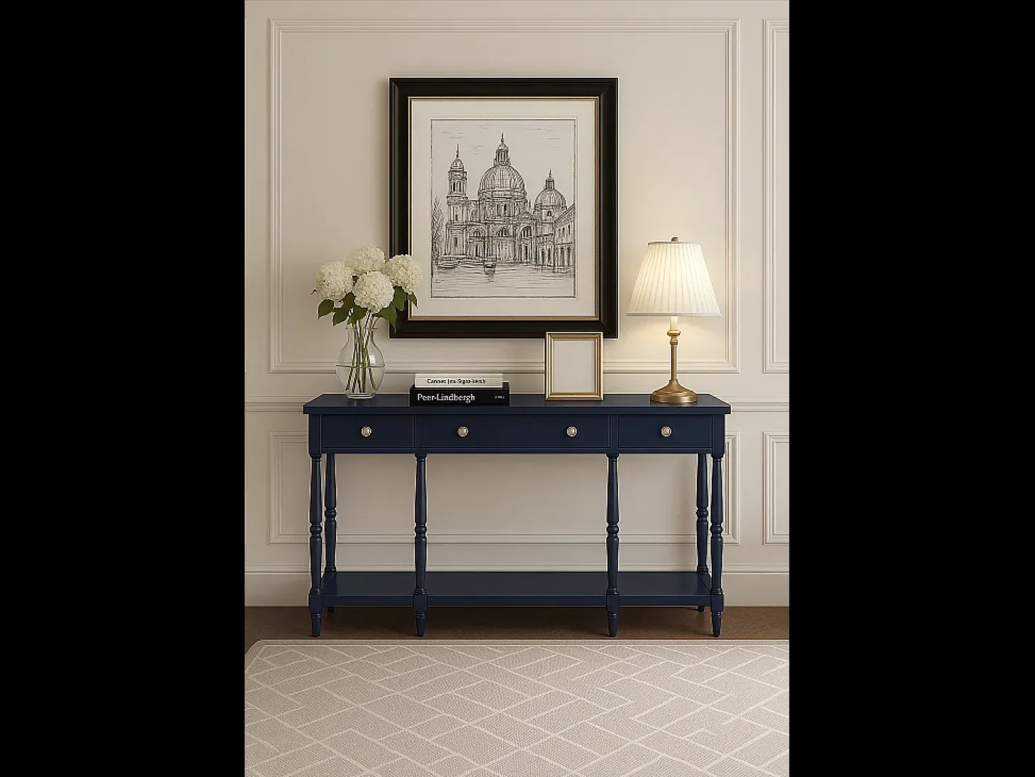 Consola 152,5x86,5x35,5 cm azul oscuro Avola AV1633-60