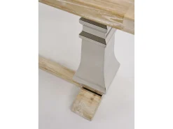 Consola 160x85x45 cm cromo madera natural glamour gl1527