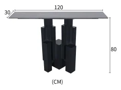 Consola 120x80x30 cm negra modig m20-120