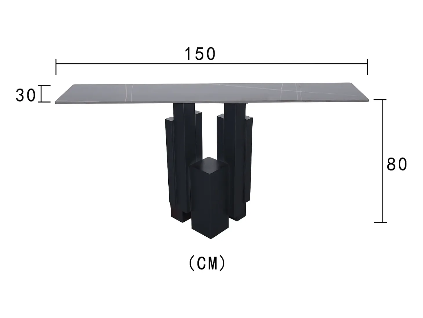Consola 150x80x30 cm negro modig m20-150