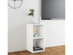 Cootehall Mueble para TV madera contrachapada blanco 72x35x36,5 cm
