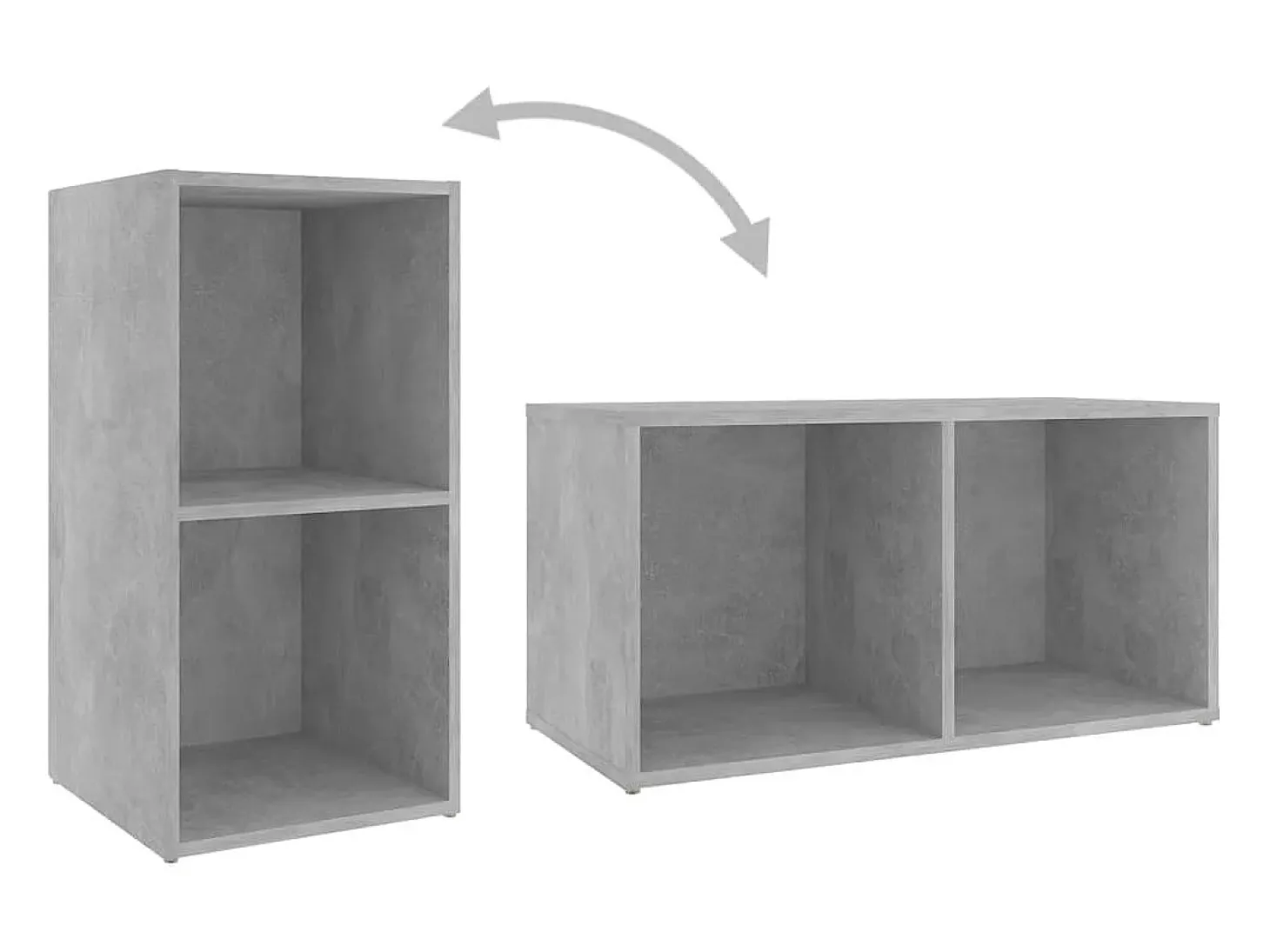 Cootehall Mueble para TV madera contrachapada gris hormigón 72x35x36,5 cm