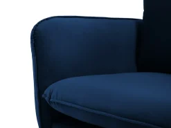 Cosmopolitan Design - Sofá "Vienna" 4 plazas de terciopelo azul regio - 230x92x95cm