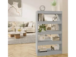 Crescent Springs Estantería/divisor madera ingeniería gris Sonoma 80x30x135 cm