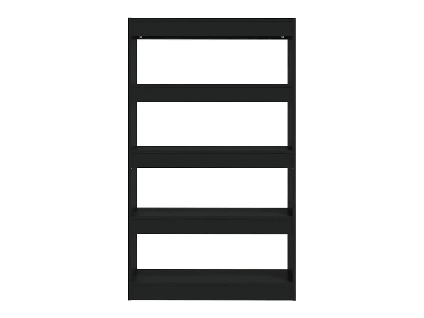 Crescent Springs Estantería/divisor madera de ingeniería negro 80x30x135 cm