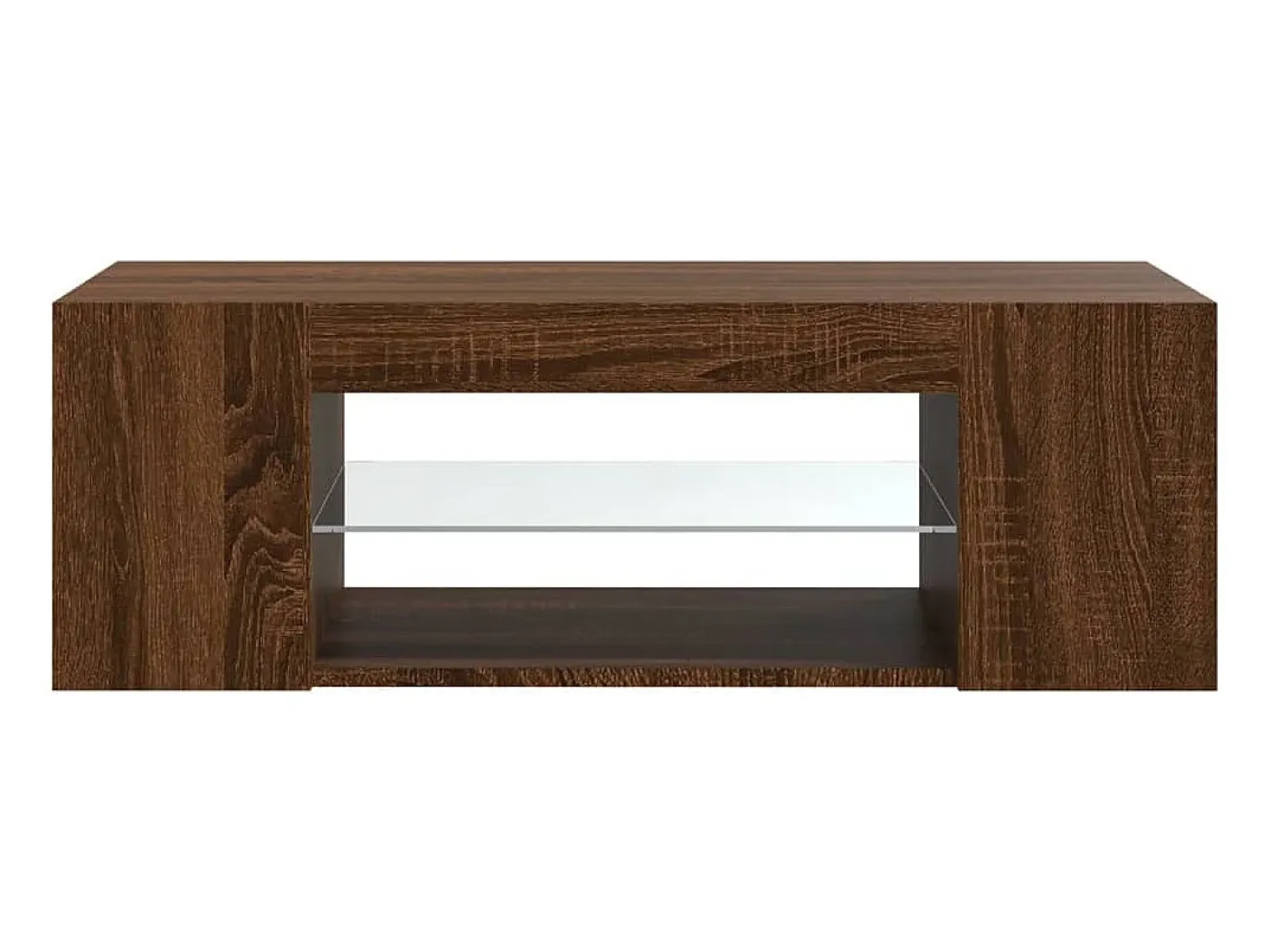 Crijn Mueble de TV con luces LED color roble marrón 90x39x30 cm