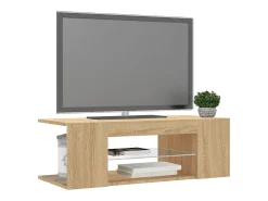 Crijn Mueble de TV con luces LED roble Sonoma 90x39x30 cm