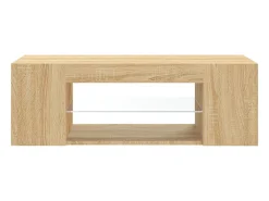 Crijn Mueble de TV con luces LED roble Sonoma 90x39x30 cm