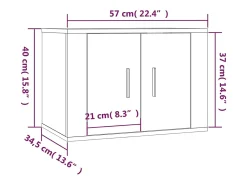 Crofton Muebles para TV de pared 2 uds gris Sonoma 57x34,5x40 cm