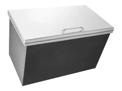 Cubo de Hielo SucceBuy 78,37 L 61x51x38 cm, Nevera Drop-in de Acero Inoxidable, con Tapa de Bisagra, para la Cocina Exterior