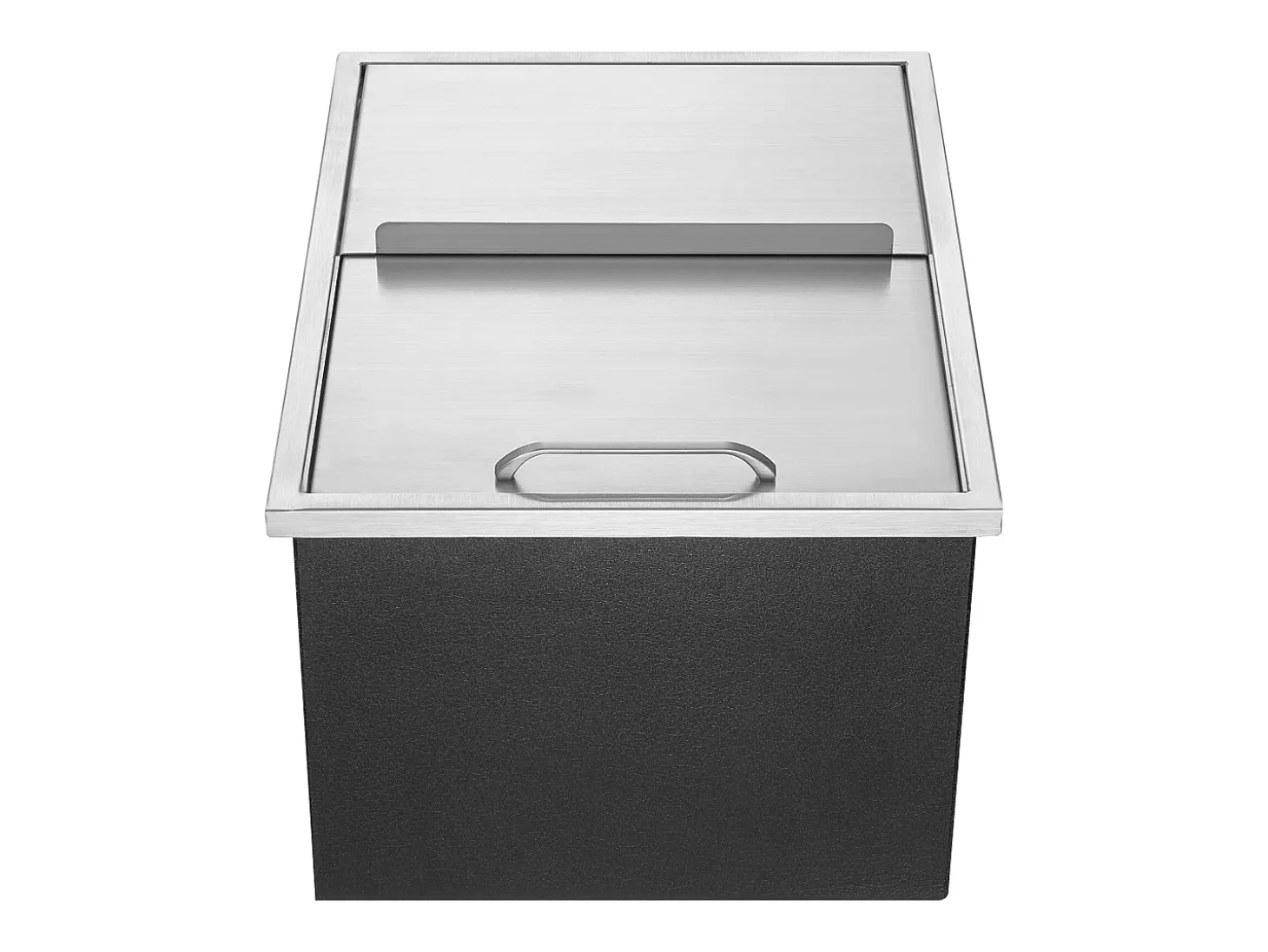 Cubo de Hielo SucceBuy, 55,23 L, 61x46x33 cm, Nevera de Acero Inoxidable con Tapa Deslizante, para Cocina Exterior Vino Cerveza
