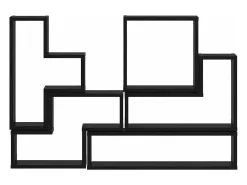 Cubo de pared Otros Roble Negro 96 x 12 x 64 cm Madera de ingeniería