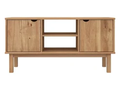Cuneyt Mueble de TV OTTA madera maciza de pino 113,5x43x57 cm
