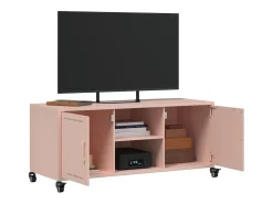Cyprien Mueble de TV acero rosa 100,5x39x43,5 cm
