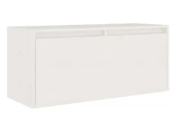 Daelyra Muebles para TV 4 piezas madera maciza de pino blanco