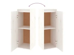 Daelyra Muebles para TV 4 piezas madera maciza de pino blanco
