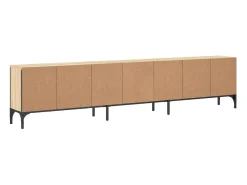 Dalton Mueble de TV cajón madera ingeniería roble Sonoma 200x25x44 cm