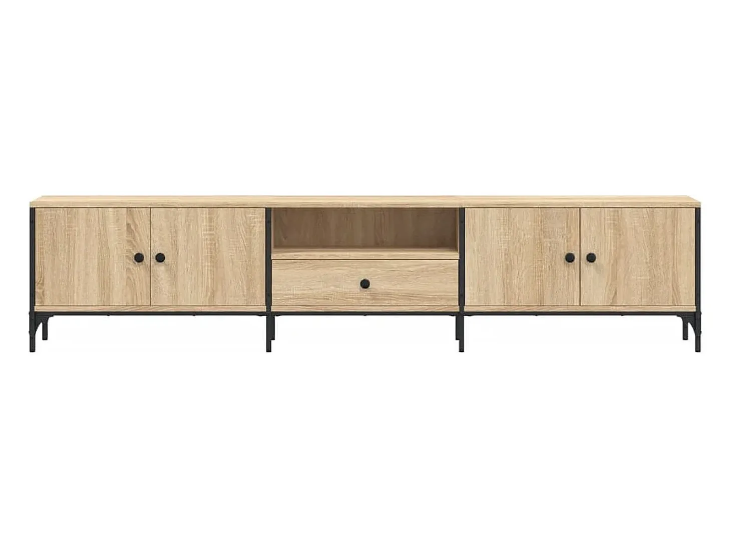 Dalton Mueble de TV cajón madera ingeniería roble Sonoma 200x25x44 cm