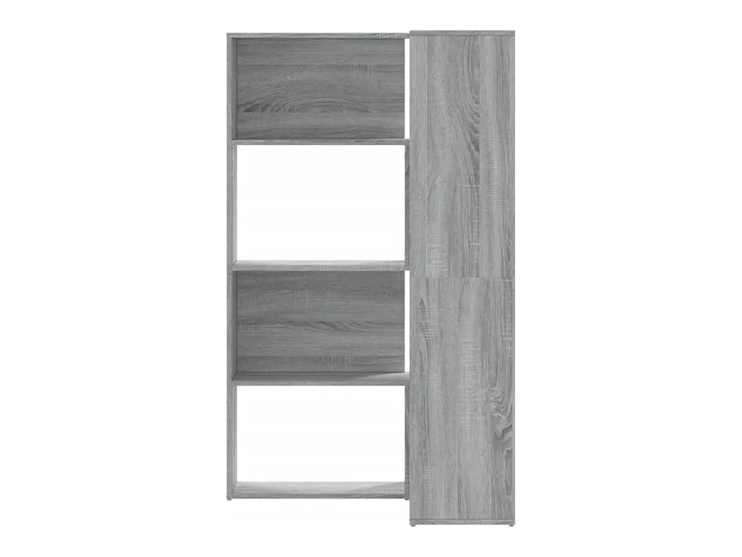 Damir Estantería de esquina 4 niveles madera gris Sonoma 85x85x140 cm